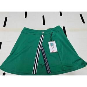 Wilson Green Athletic Skirt with Striped Detail